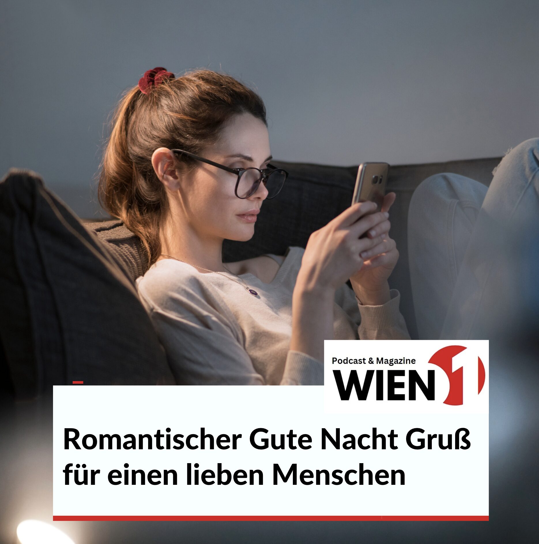 Romantischer Gute Nacht Gruß für einen lieben Menschen