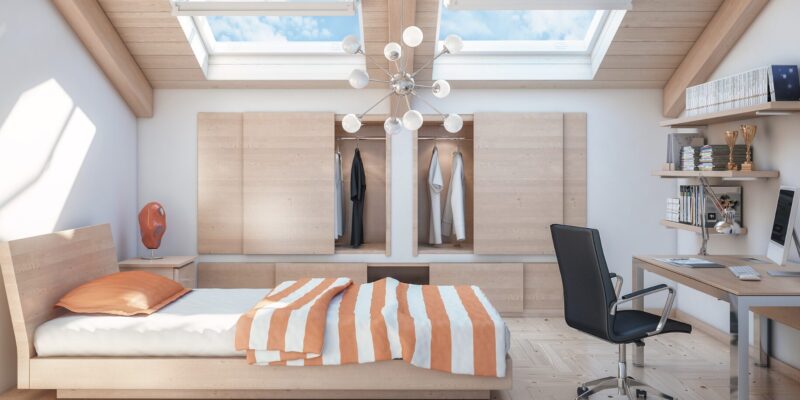 Kleines Jugendzimmer mit Dachschräge einrichten