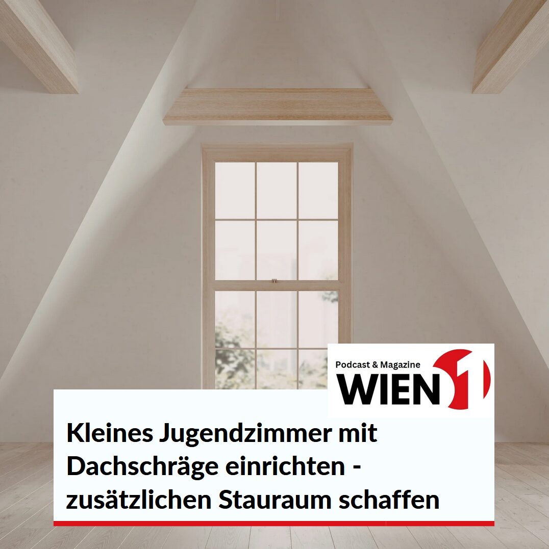Kleines Jugendzimmer mit Dachschräge einrichten - zusätzlichen Stauraum schaffen