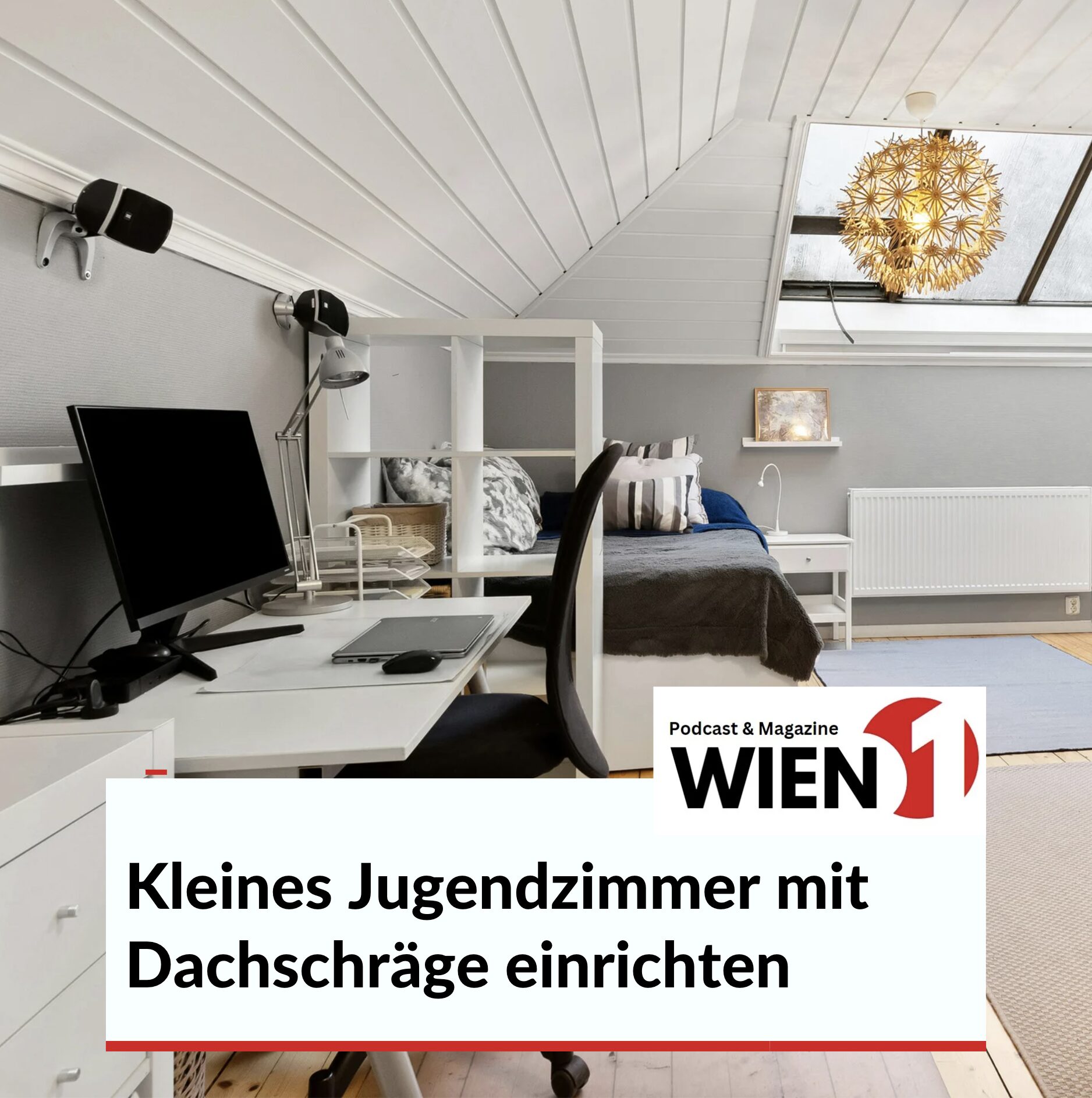 kleines Jugendzimmer mit Dachschräge einrichten