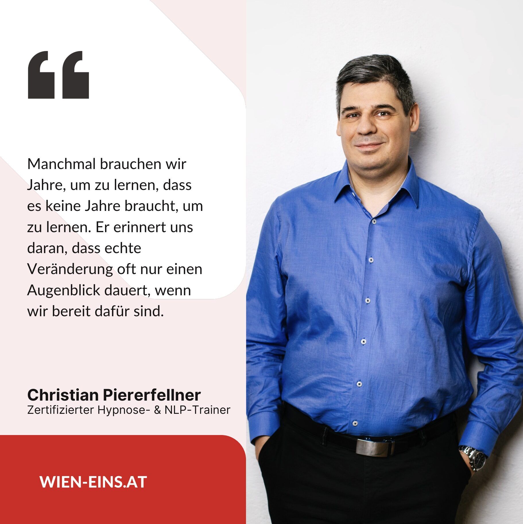Christian Piererfellner Zertifizierter Hypnose- & NLP-Trainer