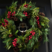 Türkranz für Weihnachten außen