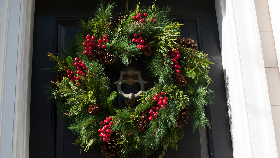 Türkranz für Weihnachten außen